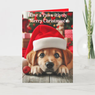 Cartes Pour Fêtes Annuelles Puppy l'aide de Noël