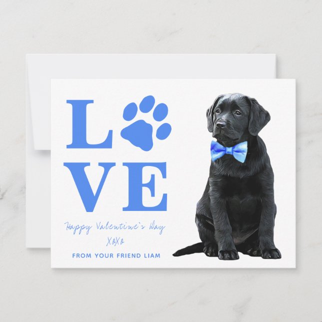 Cartes Pour Fêtes Annuelles Puppy Love Chien Enfants Valentines Jour (Devant)