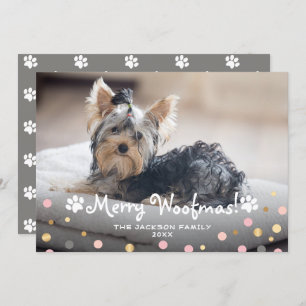 Cartes Pour Fêtes Annuelles Puppy Merry Woofmas Pet Chien de compagnie photo