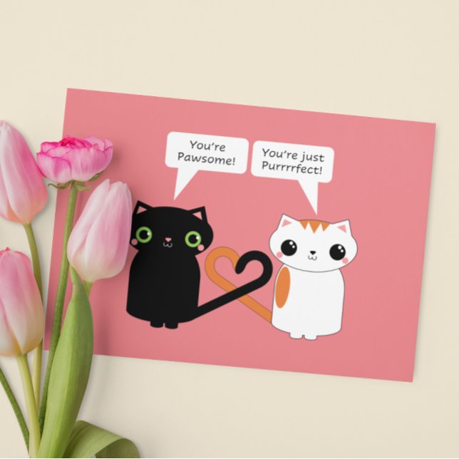 Cartes Pour Fêtes Annuelles Purfect Pawsome Kitties Furever Love Card (Créateur téléchargé)