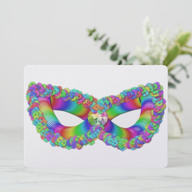 Cartes Pour Fêtes Annuelles Purim Vashti's masque de la couronne de la reine f (Debout devant)