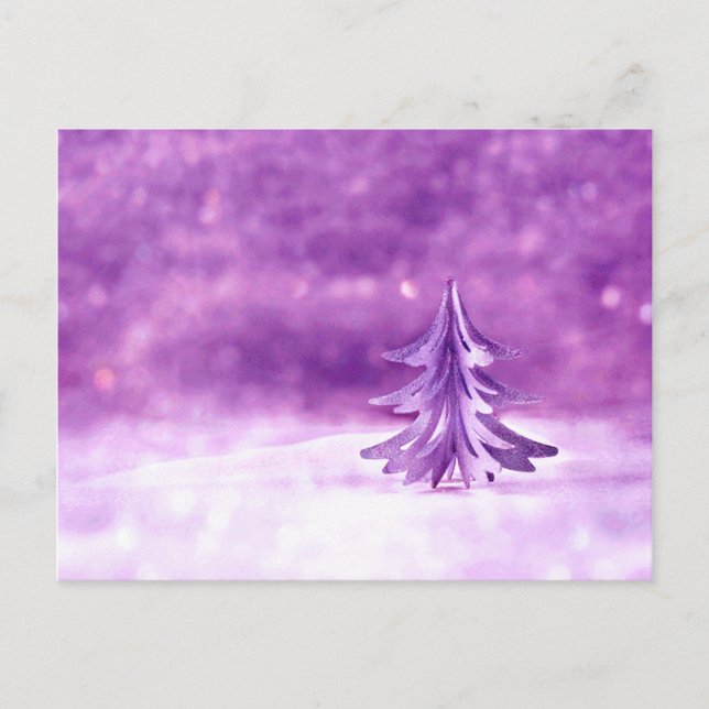 Cartes Pour Fêtes Annuelles Purple Christmas Wonderland (Devant)