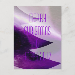 Cartes Pour Fêtes Annuelles Purple Joyeux Noël Bonne Année 2017