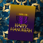 Cartes Pour Fêtes Annuelles Purple Menorah Flames Happy Hanoukka Card<br><div class="desc">Des objets de vacances à thème conçus par Umua. Imprimé et expédié par Zazzle ou ses filiales.</div>