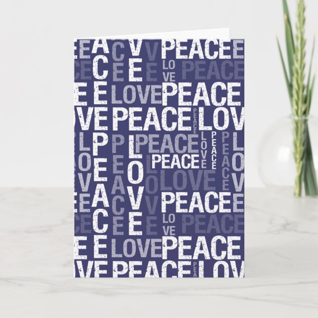 Cartes Pour Fêtes Annuelles Purple Peace Love (Devant)