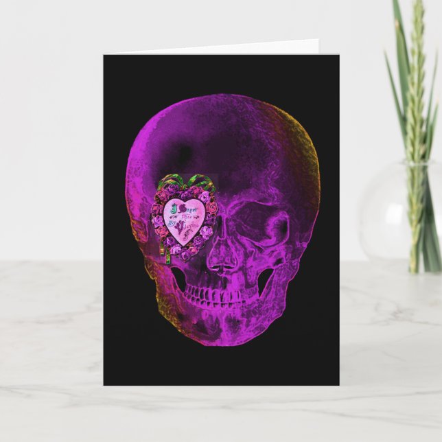 Cartes Pour Fêtes Annuelles Purple Valentine (Devant)