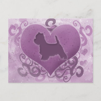 Cartes Pour Fêtes Annuelles Purple Westie Valentine