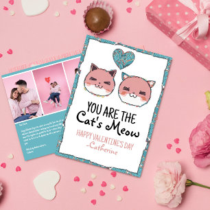 Cartes Pour Fêtes Annuelles Purr-fect Love Chat's Meow Valentine's Day