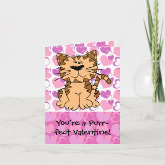 Cartes Pour Fêtes Annuelles Purr-fect Valentine Cat