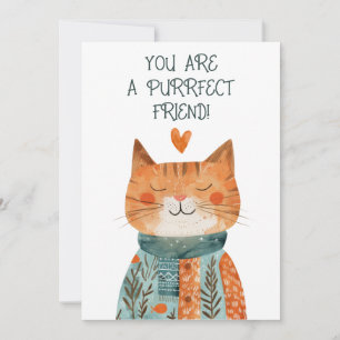 Cartes Pour Fêtes Annuelles Purrfect Friend Quirky Cat La Saint-Galentin