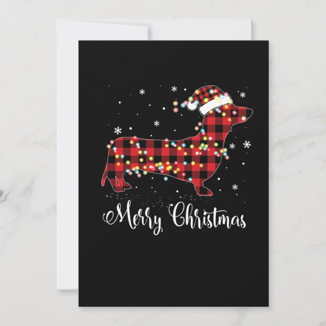 Cartes Pour Fêtes Annuelles Pyjama de Noël joyeux chien de berger de Buffalo à (Devant)