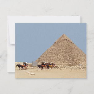 Cartes Pour Fêtes Annuelles Pyramide de Khafre et chapelet de chars