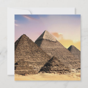 Cartes Pour Fêtes Annuelles Pyramides Sphinx Égypte ancienne Pharaon Khoufou D