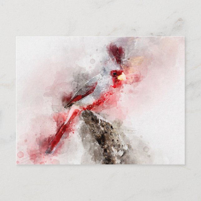 Cartes Pour Fêtes Annuelles Pyrrhuloxia watercolor (Devant)
