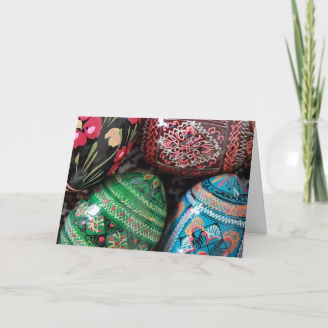 Cartes Pour Fêtes Annuelles Pysanky ukrainien - oeufs de pâques (Devant)