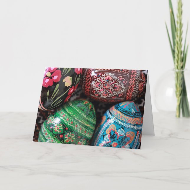 Cartes Pour Fêtes Annuelles Pysanky ukrainien - oeufs de pâques (Devant)