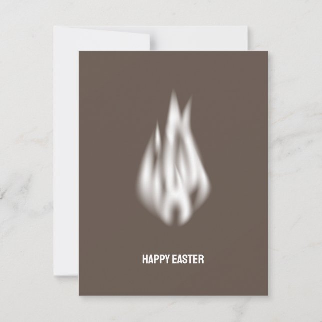 Cartes Pour Fêtes Annuelles Qr Code Joyeuse Flamme blanche douce de Pâques (Devant)