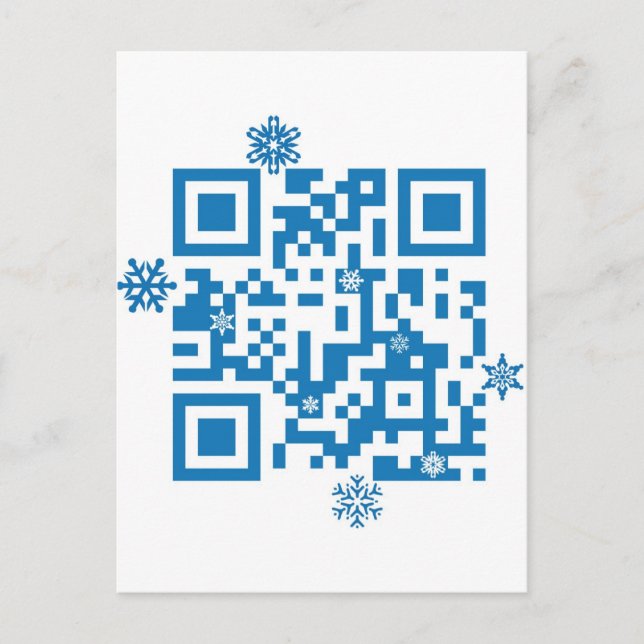 Cartes Pour Fêtes Annuelles QR Code Scannera "Joyeux Noël !" (Devant)