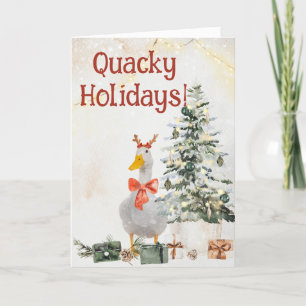 Cartes Pour Fêtes Annuelles Quackdays Festive Cute Duck Card