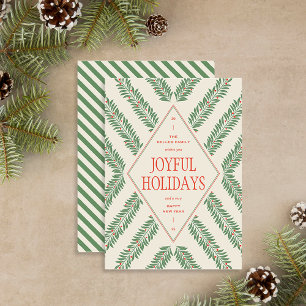 Cartes Pour Fêtes Annuelles Quadrant de feuillage de vacances 