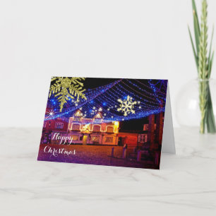 Cartes Pour Fêtes Annuelles Quaint English Village Solive Christmas Scene