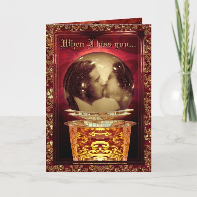 Cartes Pour Fêtes Annuelles Quand je vous embrasse Personnalisable (Devant)