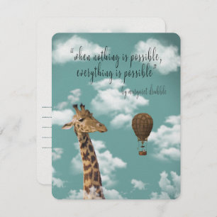 Cartes Pour Fêtes Annuelles Quand Nothing Is sure, Tout est possible Citation