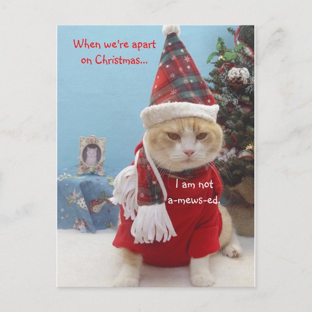 Cartes Pour Fêtes Annuelles Quand nous sommes distants sur Noël…,… (Devant)