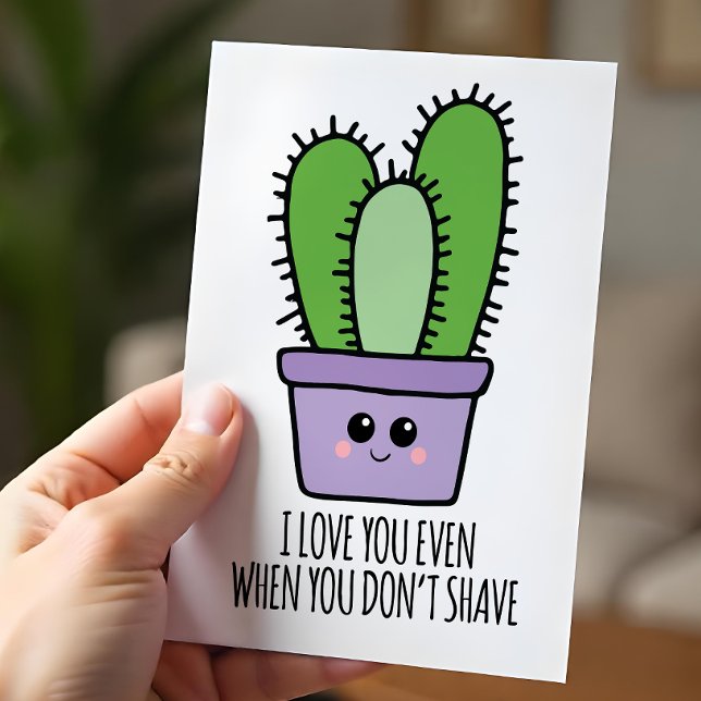 Cartes Pour Fêtes Annuelles Quand on ne se rase pas drôles Saint Valentin (Celebrate your Valentine and secure their heart with this hilariously honest and quirky card.)