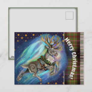 Cartes Pour Fêtes Annuelles Quand Reindeer vole