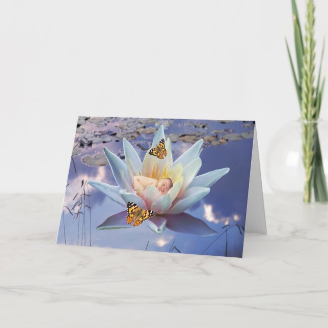 Cartes Pour Fêtes Annuelles Quand un petit bébé va dormir (Devant)