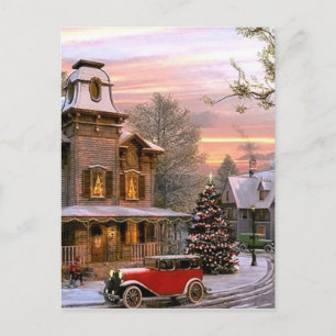 Cartes Pour Fêtes Annuelles Quartier de Noël Vintage