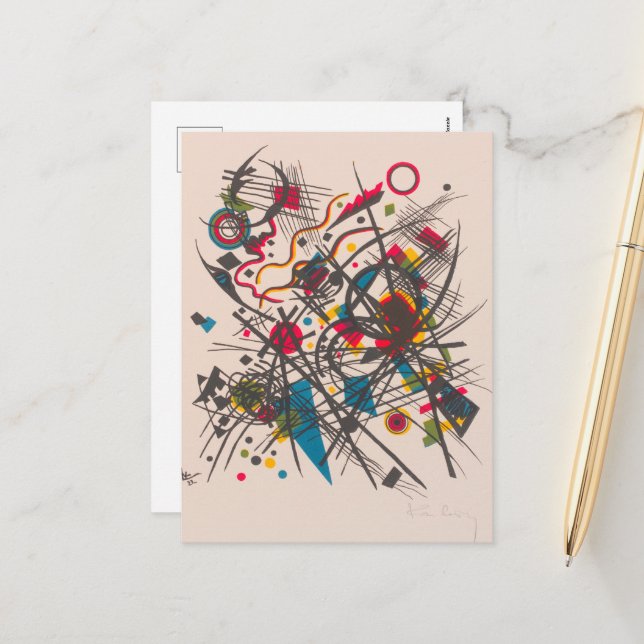 Cartes Pour Fêtes Annuelles Quatrième portefeuille Bauhaus par Wassily Kandins (Devant/Arrière en situation)