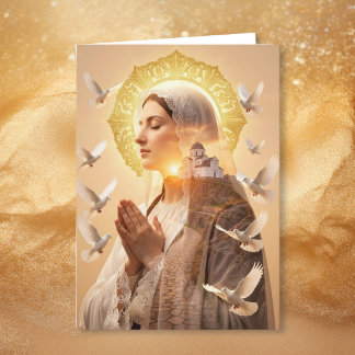 Cartes Pour Fêtes Annuelles Que la Vierge Marie vous apporte du réconfort et l