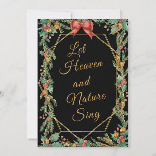 Cartes Pour Fêtes Annuelles Que le Ciel et la Nature chantent - Cadre doré - N