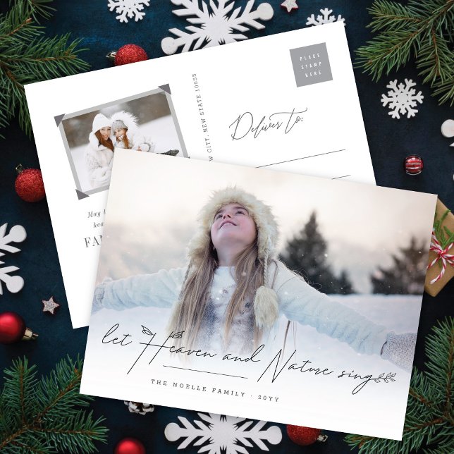 Cartes Pour Fêtes Annuelles Que le paradis et la nature chantent une photo de  (Créateur téléchargé)