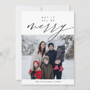 Cartes Pour Fêtes Annuelles Que tout soit joyeux Noël Photo de famille en suri
