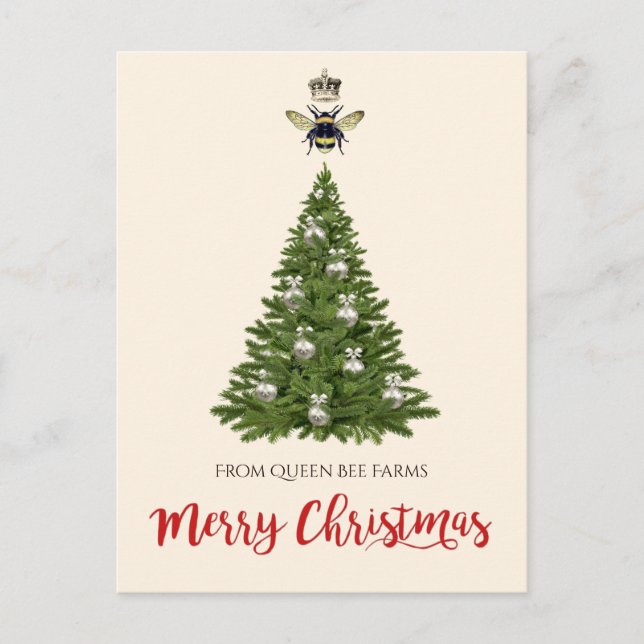 Cartes Pour Fêtes Annuelles Queen Bee Crown Apiary Beekeeper Business Holiday (Devant)