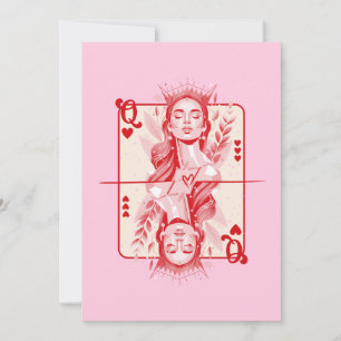 Cartes Pour Fêtes Annuelles Queen of Hearts Preppy Art