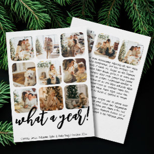 Cartes Pour Fêtes Annuelles Quel an 12 photo et texte personnalisé
