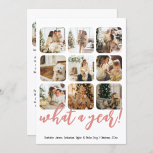 Cartes Pour Fêtes Annuelles Quel an 12 photo et texte personnalisé