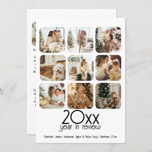 Cartes Pour Fêtes Annuelles Quel an 12 photo et texte personnalisé