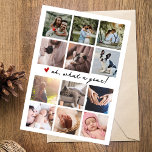 Cartes Pour Fêtes Annuelles Quel an de photo moderne multiple collage<br><div class="desc">Envoyez vos voeux de Noël personnalisés à votre famille et à vos amis tout en présentant quelques-uns de vos moments préférés de cette année! Cette carte postale moderne minimaliste de vacances de Noël multi-photo collage présente un collage de douze photos carrés. Ci-dessous, dans la lettre de script moderne est écrit"oh,...</div>