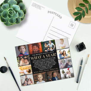 Cartes Pour Fêtes Annuelles Quel An De Revue 12 Collage Photo