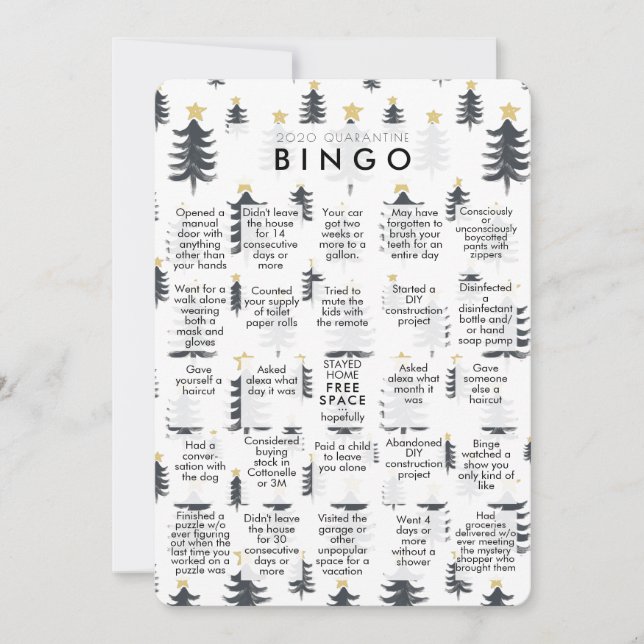 Cartes Pour Fêtes Annuelles Quel An Merveilleux Pays Quartier Bingo Noël (Devant)