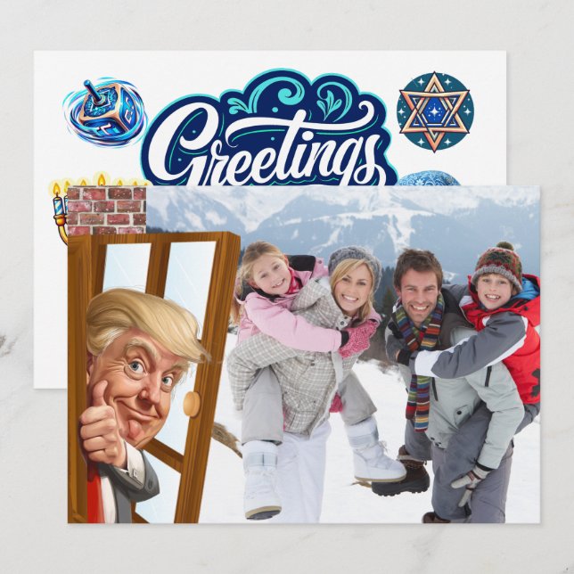 Cartes Pour Fêtes Annuelles Quel PHOTOBOMB Hanukkah Fêtes juives Saintes (Devant / Derrière)