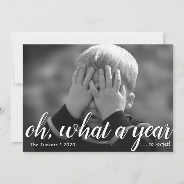 Cartes Pour Fêtes Annuelles Quelle année (à oublier !) Joyeuse année d'argent (Devant)