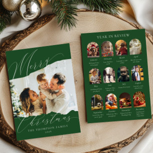 Cartes Pour Fêtes Annuelles Quelle année en revue 12 Photo Noël Vert