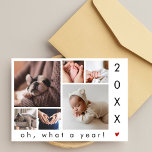 Cartes Pour Fêtes Annuelles Quelle année ! Moderne collage simple de 6 photos<br><div class="desc">Envoyez vos vœux de Noël et de Nouvel An personnalisés à votre famille et à vos amis tout en mettant en valeur certains de vos moments préférés de cette année ! Cette carte de vœux moderne et minimaliste de Noël à collage multi-photos présente un collage de six photos carrées dans...</div>