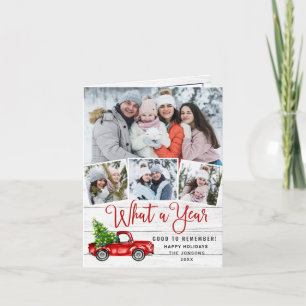 Cartes Pour Fêtes Annuelles Quelle année Noël Camion de la ferme rouge 3 Photo